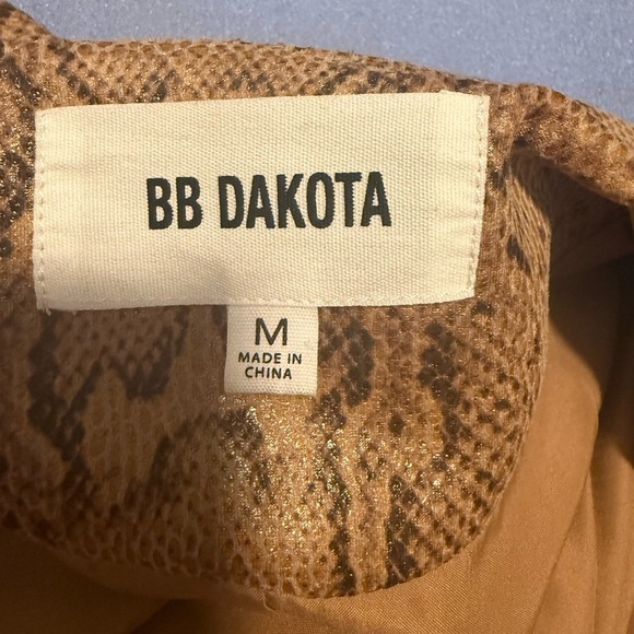BB Dakota Brown Tailored Blazer with Snakeskin Print - Picture 8 of 8